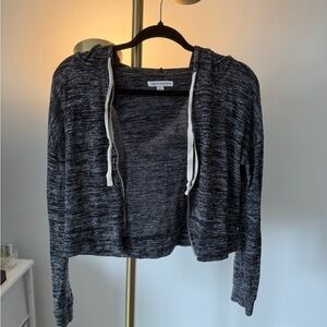 American Eagle Grey Cropped Cardigan